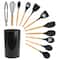 MegaChef Black Silicone & Wood Cooking Utensils Set, 12ct.